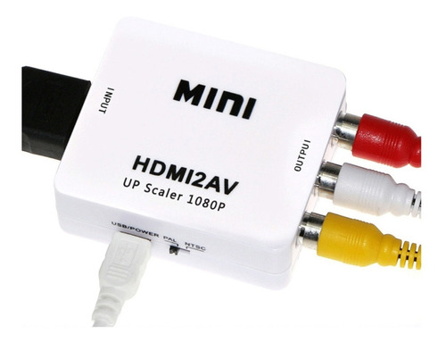 Adaptador Convertidor De Rca A Hdmi Video Full Hd 1080p