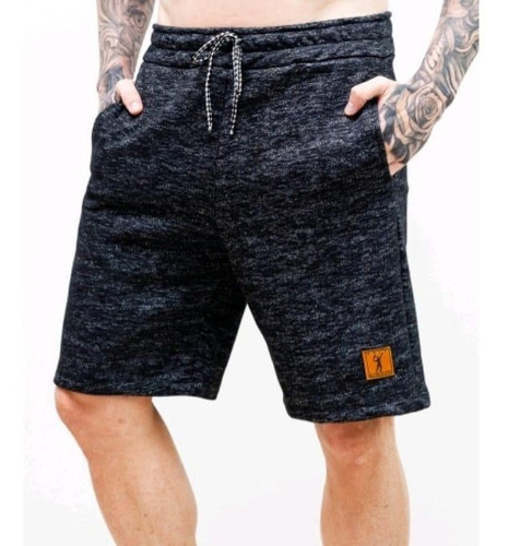 Kit 2 Bermuda Short Moletom Metalassê Fitness Unissex