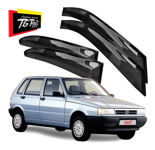 Calha Chuva Defletor Fumê Fiat Uno Mille 4p 2009 Tg Poli