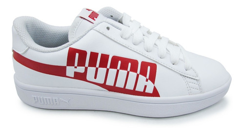 Tenis Puma Smash V2 Max 371135 03 White-red Unisex Softfoam