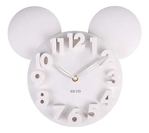 Reloj De Pared Con Diseno De Mickey Mouse Y Numeros En 3d
