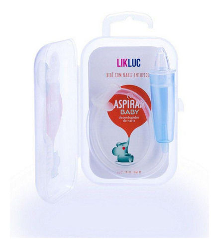 Aspirador Nasal Para Bebê Com Estojo Aspirar Baby Manual Likluc Cor Transparente