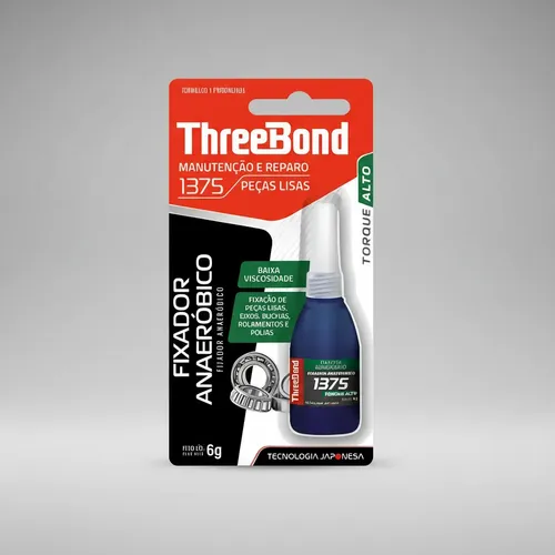 トコ トリブロック HF AX134 120g Fixador Trava Rosca Alto Torque Verde Three Bond 1375 - 6g