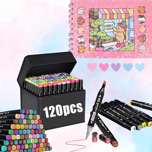Para Kit Canetas Touch 120 Cores E 1 Livro 