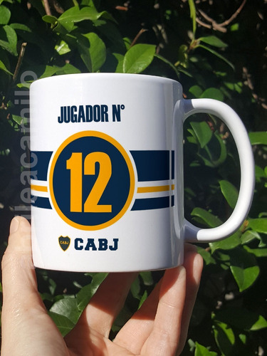 Taza Boca Juniors La 12 Cinta Cerámica Importada Orca