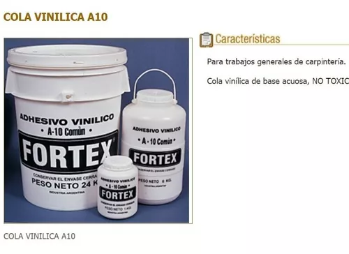 Cola Vinilica Fortex Carpintero 500gr Pegamento Madera