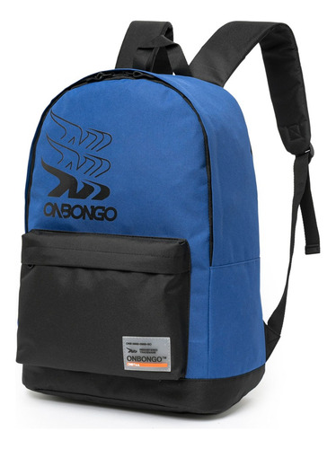 Mochila Onbongo Escolar Faculdade Notebook Cor Azul Desenho Do Tecido Lisa