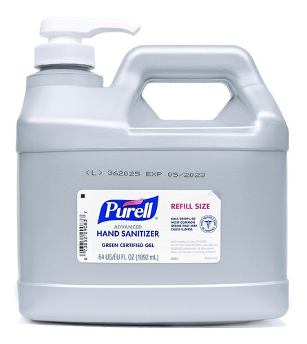  Alcohol gel Purell Original purell en botella fragancia a sin aroma con dosificador 1.89 L 2 kg