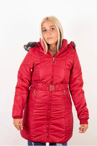 Parka Impermeable Mujer Con Piel