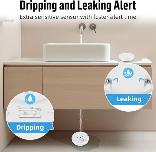 Detector De Agua Wifi Para El Hogar, Sensor Inteligente De A