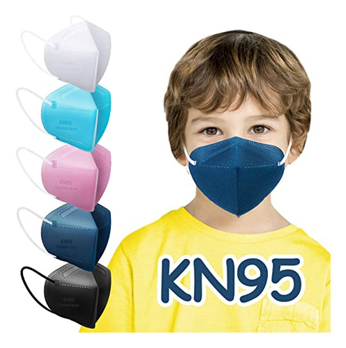 30 Pcs Kids Kn95 Face Masks, 5-ply Multicolor Kids Prot...