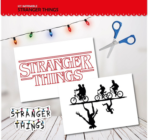 Kit Imprimible Stranger Things Envoltorios Invitación Full