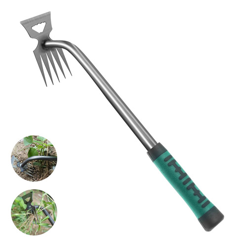 Herramienta De Deshierbe Manual Con 5 Dientes De Acero Al Ma