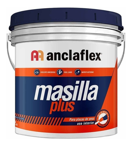 Masilla Anclaflex Plus Para Yeso Durlock 15 Kg Niza Steel