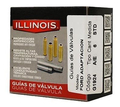 Guias Valvulas Illinois P/ Falcon 221 Adaptac Fund (adm/esc)