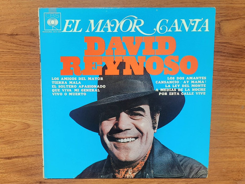 David Reynoso.  El Mayor Canta. Disco Lp Cbs 1968