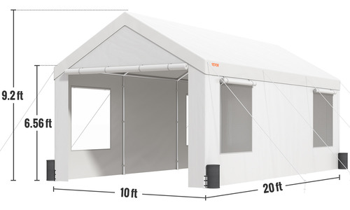 Vevor Toldo Para Auto Resistente 10x20ft Garaje Aire Libre