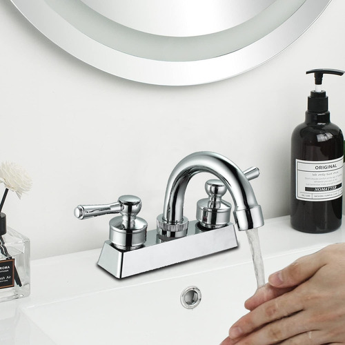 Llave Mezcladora Para Lavabo Sf-42001 Solvex Basic Plateado Cromado
