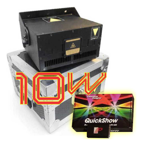 Raio Laser Rgb 10w +25kpps + Fb3 Pangolin - Quickshow + Case