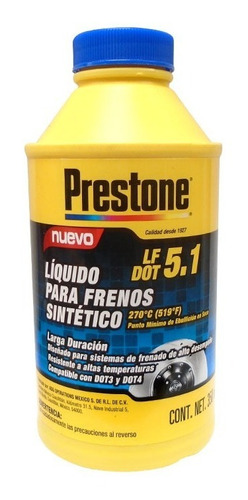 Liquido Frenos Prestone Dot 5.1 100% Sintetico Autos Motos 
