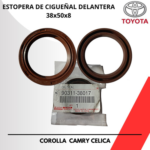 Estopera Cigueñal Delantera Corolla Camry Celica 38x50x8