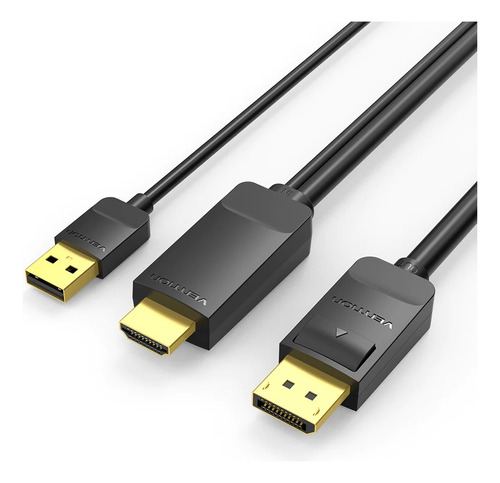 Cable Adaptador Hdmi A Display Port 4k 60hz 1.5m Vention