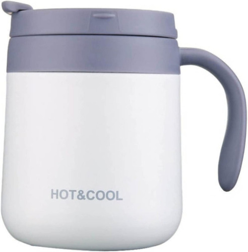 Taza Termo Cafe Bebidas Interior Acero Inoxidable Asa 500ml