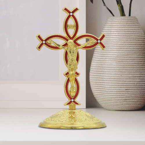 Estatua De Cruz De Pie, Decoración Religiosa Para El Hogar