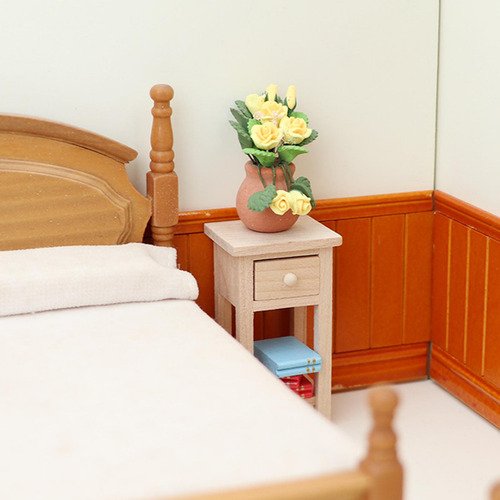 Casa De Muñecas En Miniatura, Mesa Auxiliar, Decoración De