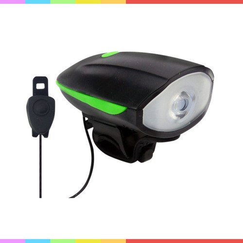 Luz De Bicicleta Delantera Con Bocina 8 Tonos Recargable Usb