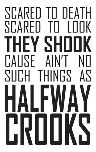 Mobb Deep Halfway Crooks Song Lyrics Decorativo Ws-41003