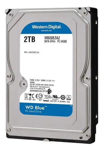 interno Western Digital WD20EZAZ 2TB azul | MercadoLivre