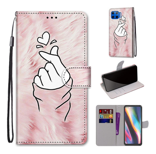 Funda De Piel Rosa Con Forma De Corazón En Forma De Corazón