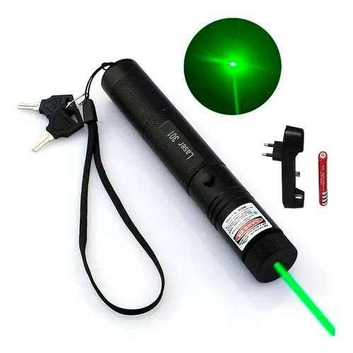 Puntero Laser Verde Recargable 18650 Con Cargador 1000mw