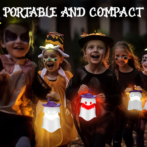 Luces Fantasma Colgantes De Halloween 6pz Linterna Plegable