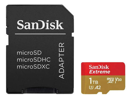 Cartão de memória Sandisk Extreme com adaptador SD de 1 TB