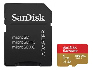 Memoria Micro Sd 1tb Sandisk Quickflow 4k Uhd 190mb/s Dron