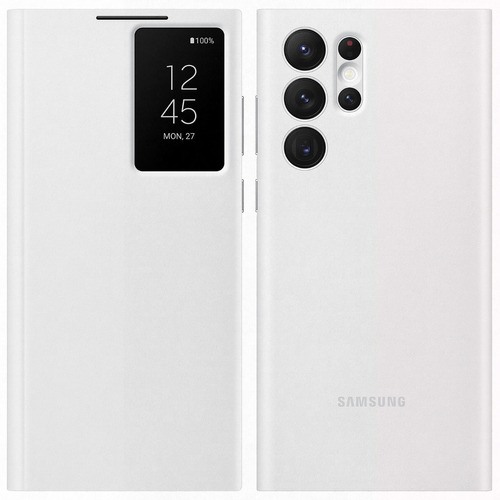 Samsung Case Para Galaxy S22 Ultra S-view Flip Cover  Blanco