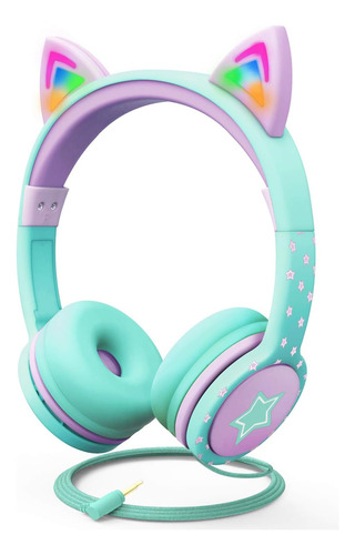 Audífonos Para Niños Fospower Con Led Light Up Cat Ears Au