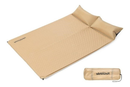 Colchoneta Autoinflable Doble Con Almohada Naturehike Color Dorado