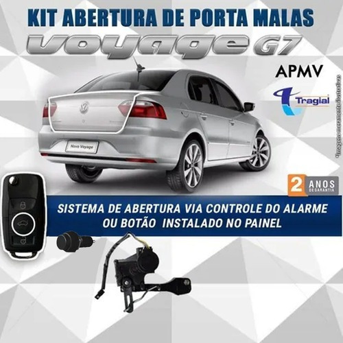 Imagem 2 de 5 de Kit Abertura Porta Malas Tragial Apmv3 Voyage G7 Alternativo