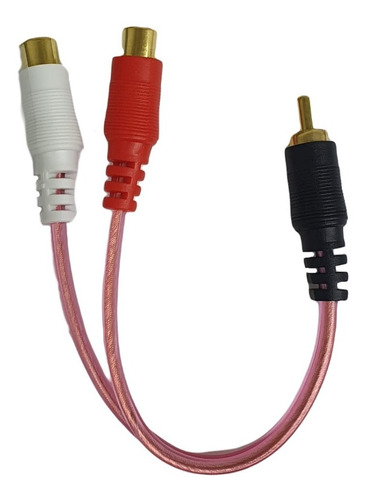 Cable Audio 1 Plug Rca A 2 Jack Rca 10cm 080-184