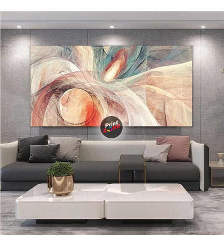 Cuadro Canvas Premium Abstracto Sala Comedor Pz4 140x70