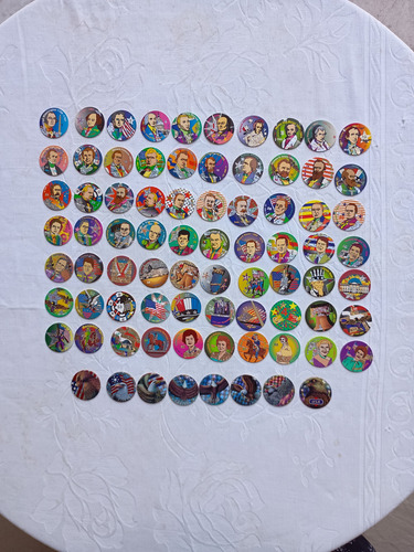Coleção Completa Tazos Presidentes E 1ª Dama Eua / Ler Desc! (Usado)