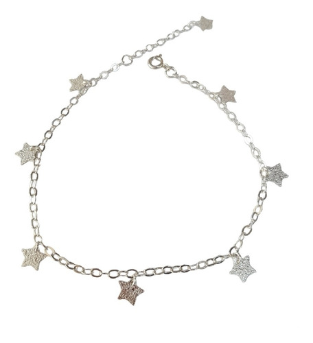 Tobillera Plata 925 Estrellas _ Natjoyas