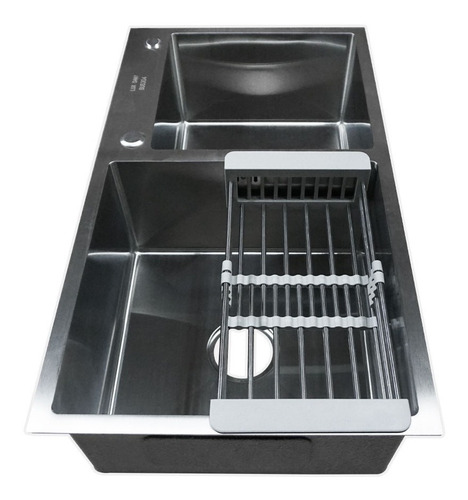 Lux Sany 8051 Fregadero Tarja Anti-ruido 2 Tinas Acero Inox