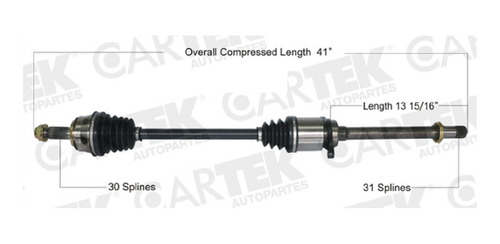 Flecha Completa Derecha Honda Odyssey 2013