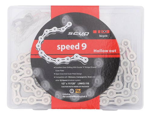 9 Speed Silver Road Bike Chains