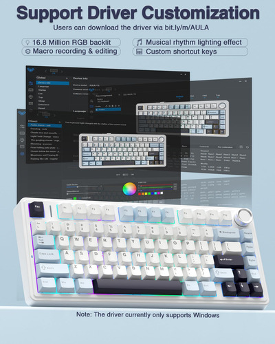 Teclado Mecánico Inalámbrico Aula F75, Junta Caliente Person