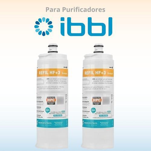 Refil C+3 Filtro Compatível Ibbl Purificador De Água Kit 2 Branco